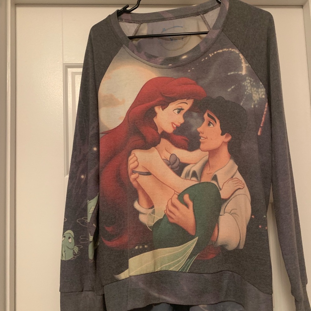 Disney The Little Mermaid sheer back sweater (M)